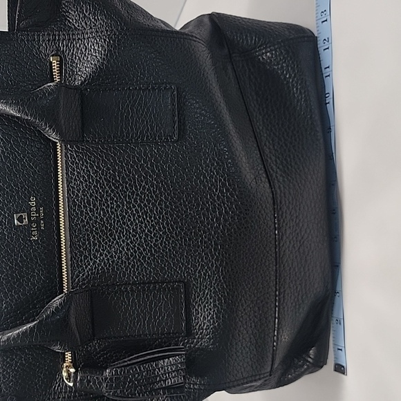 kate spade Southport Avenue Odin Leather Tote,  Black with Gold Plated Hardware - Picture 11 of 14